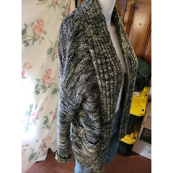 2B Bebe Multicolor Open Knit Longsleeve Cardigan Sz SM Pockets - Picture 3 of 7